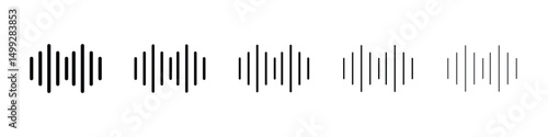 Voice icon or logo illustration outline black style