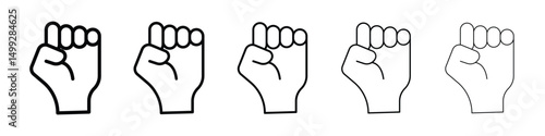 Will power icon or logo illustration outline black style