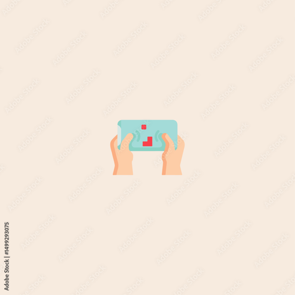 Obraz premium Video game icon flat vector design.