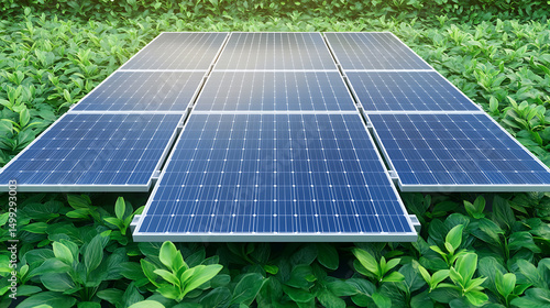 Top view of a solar panel installation model showcasing sustainable energy solutions.