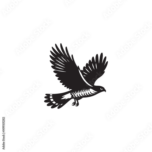 **"Swift Cooper’s Hawk Vector Silhouette: Fierce Raptor Design Featuring Sharp Talons, Streamlined Body, and Intense Gaze in Clean, Minimalist Style for Crafts and Digital Art"**
