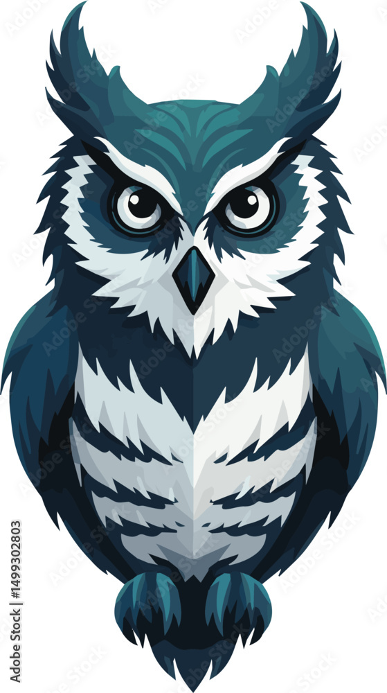 Obraz premium owl with blue eyes