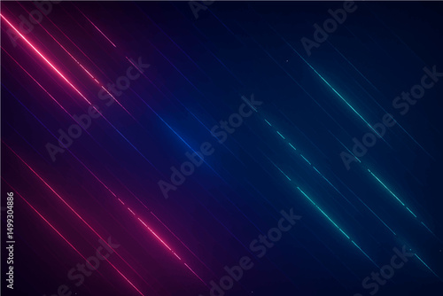 Abstract blue light laser space design with glowing lines and star patterns.