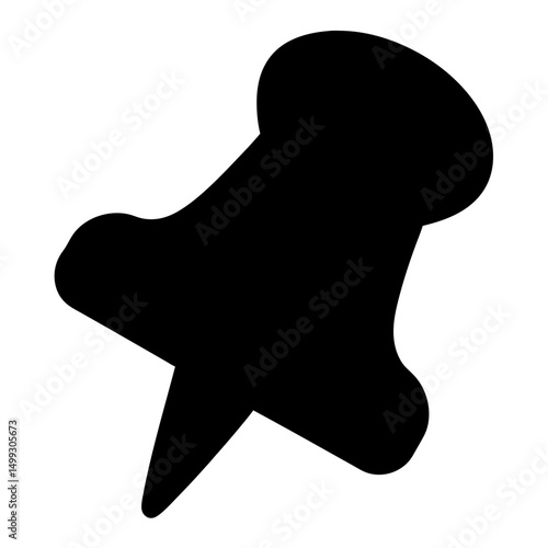 Silhouette of a Black Pushpin, a Simple yet Powerful Graphic Element