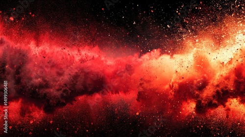 Abstrakcyjna chmura ognia i pyłu