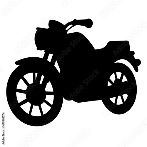 Wallpaper Mural Silhouette of a classic motorcycle with a distinctive and retro design Torontodigital.ca