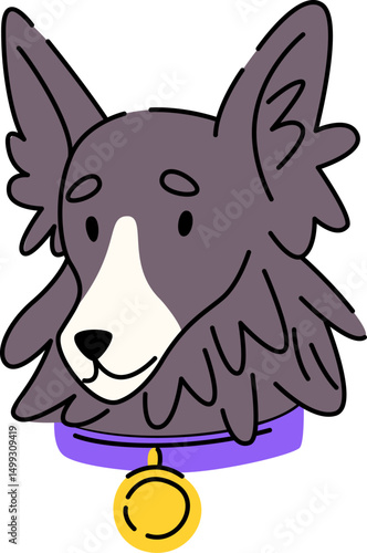 Retro Dog Face