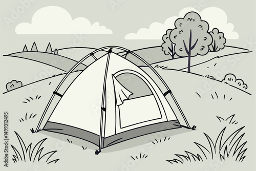 camping in the mountains
