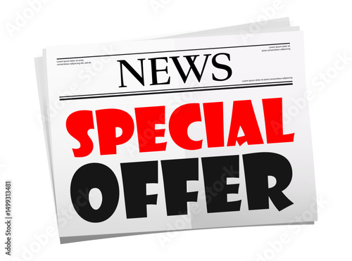 " Special Offer " on newspaper title