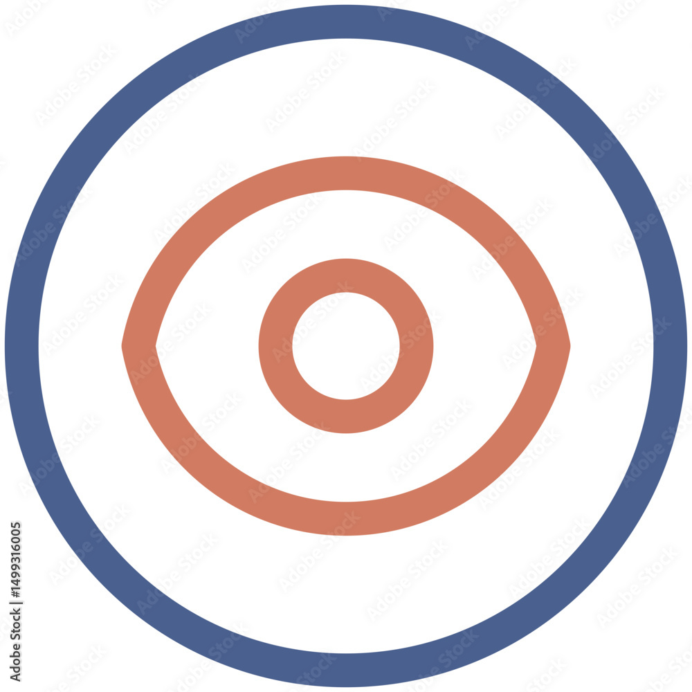 Eye Outline Color Icon Eye Outline Color Icon