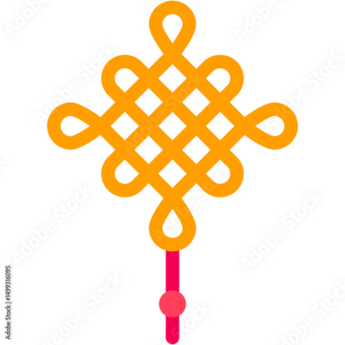 Vector Icon Chinese Knot, China, Knot, Handcraft, Chinese, Decoration
