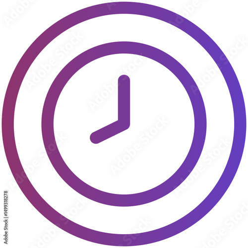 Clock Gradient Icon