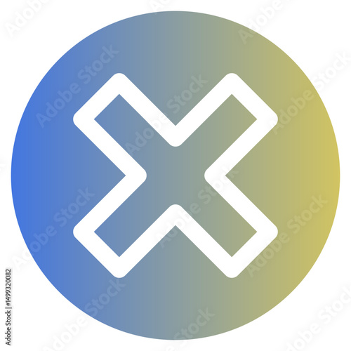 Cancel Glyph Gradient Icon