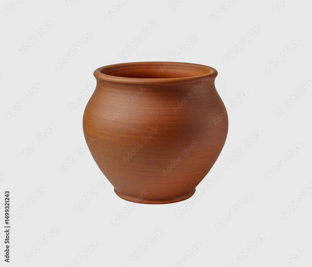 Clay terra cotta pot isolated on white background. Clay terra cotta pot isolated on white background.