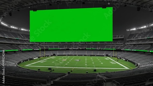 Hyper-Realistic Football Stadium Green Screen | 3D Cinematic Architecture Render