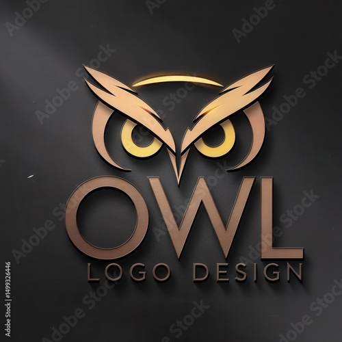 Sophisticated golden owl logo design concept for branding and identity