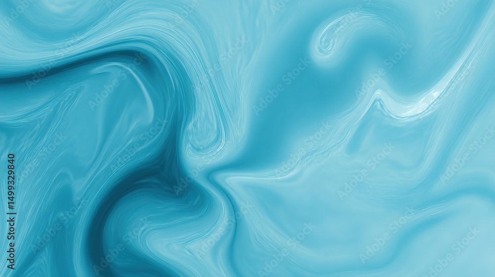 Obraz premium Abstract blue water flow with soft patterns, minimalist and serene