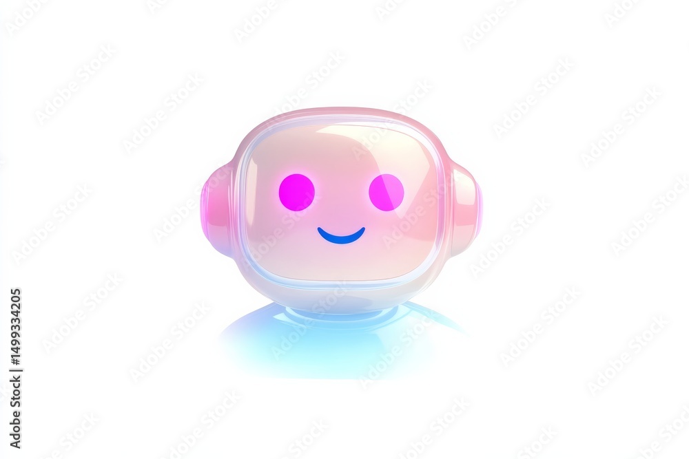 Obraz premium Friendly ai chatbot icon with futuristic design for digital interfaces and technology projects