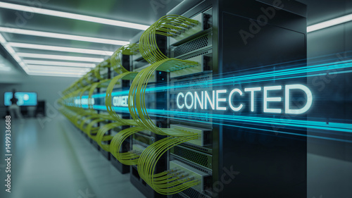 Modern network connection background focused on technology and communication