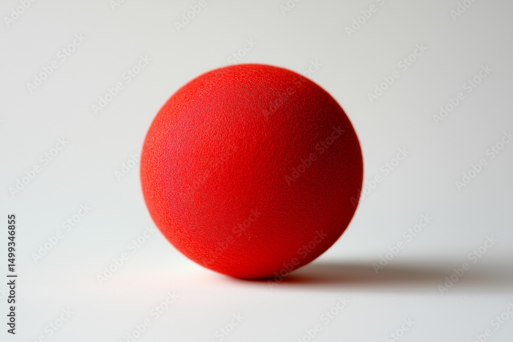 Bright red clown nose or small ball, perfectly round and textured, centred on a pristine white background Bright red clown nose or small ball, perfectly round and textured, centred on a pristine white background