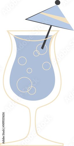 Blue Juice in Glass