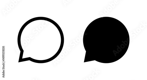 Speech bubble, comment icon in trendy style. Chat, speak sign symbol