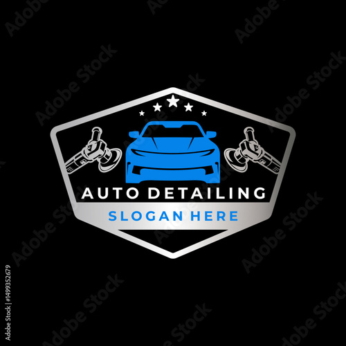 Detailing car logo design vector. Service Care garage logo design icon