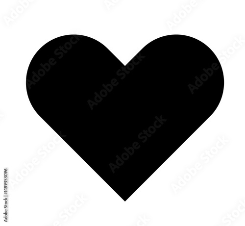 Heart shape icon. Like, love, favorite, save for later. Vector isolated on white background.