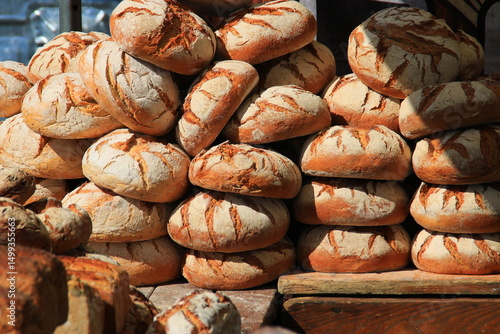 Obraz  z motywem chleb pieczywo mąka ziarno jedzenie 