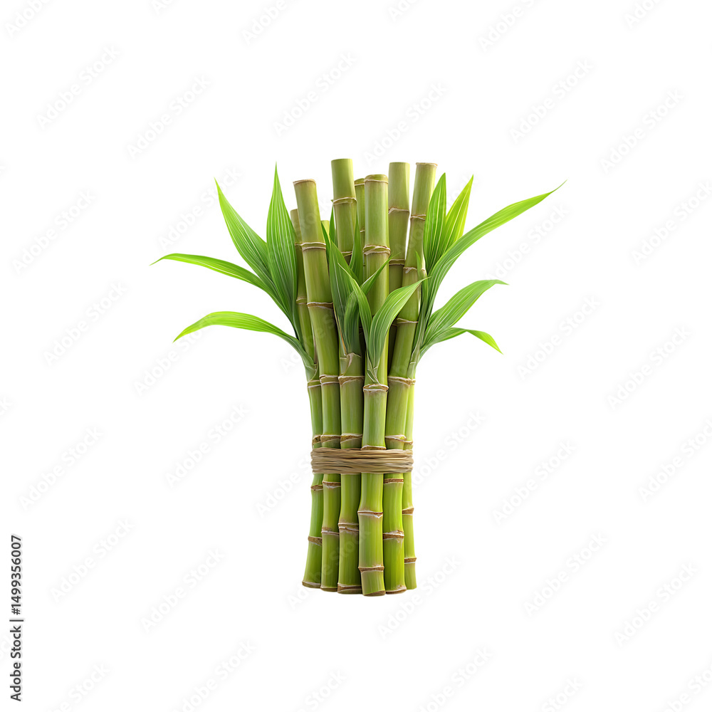 Obraz premium sugarcane isolated on a transparent background, in a PNG format
