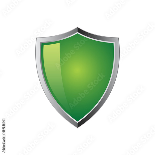 Security shield icon set with 3d looks, security shield logo with check mark and padlock. Security shield symbol. Vector illustration