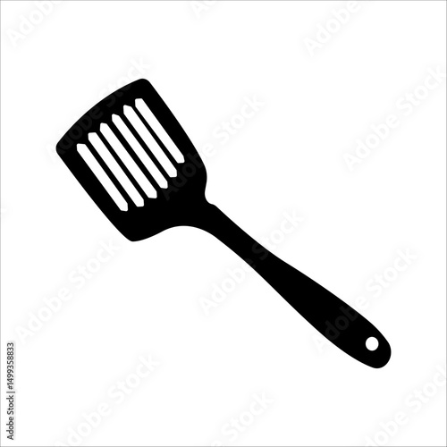 Simple vector traditional spatula icon. Cooking tools. Household appliances.