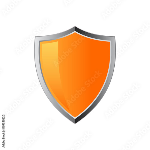 Security shield icon set with 3d looks, security shield logo with check mark and padlock. Security shield symbol. Vector illustration
