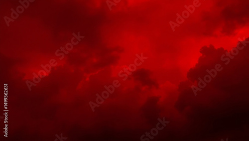 Red cloud texture background. Blurred photo of red sky with clouds. Photo can be used for galaxy space, New Year, Christmas and all celebrations backgrounds