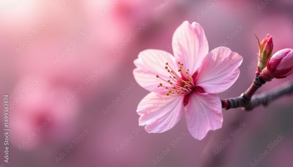 Delicate pink sakura blossoms, full bloom, soft petals , flower, illustration Delicate pink sakura blossoms, full bloom, soft petals , flower, illustration
