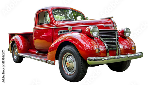 Classic red pickup truck