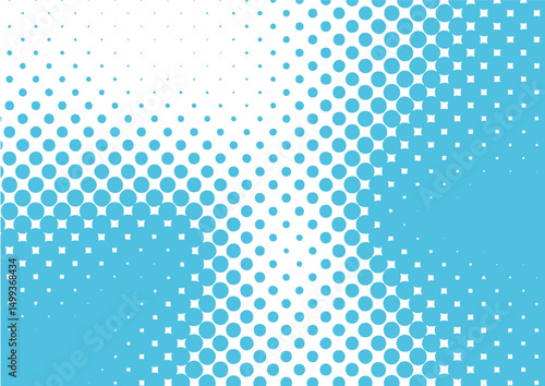 水色のカラーハーフトーン背景
Light blue color halftone background