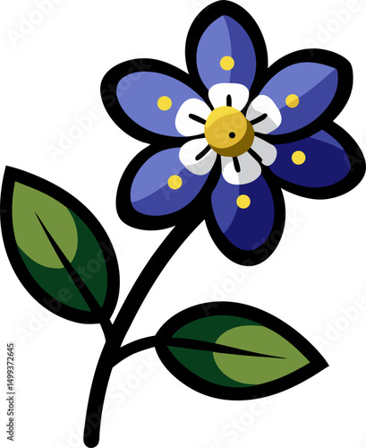 Blackthorn  flowers vector art icon 