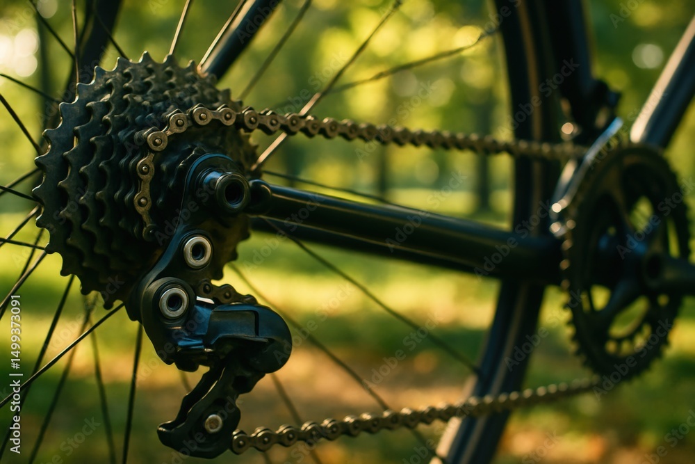 Fototapeta premium Close-up of Bicycle Gear Mechanism