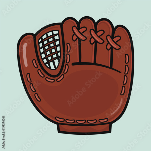 Vintage brown leather Baseball Glove, displaying intricate crisscrossed laces and reinforced webbed pocket, capturing essential fielding protection and performance