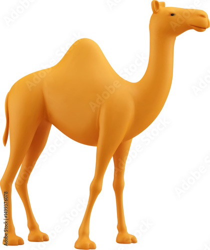 Vector realistic isolated camel.