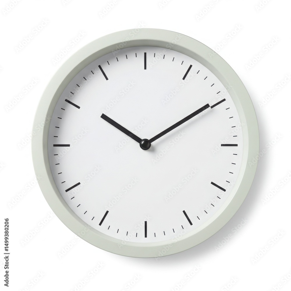 Simple pale green analog wall clock Simple pale green analog wall clock