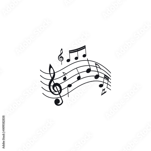 Abstract music vector on  background