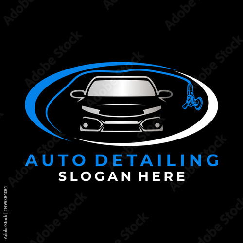 Auto Detailing logo design vector template. Auto car care logo design vector