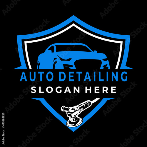Car Protections logo design vector template. Car detailing with shield logo design vector template