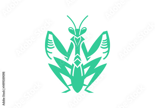 Mantis Flat Illustration Vector Isolated by AZ for Books, Arts, Design and Decoration Graphic Asset