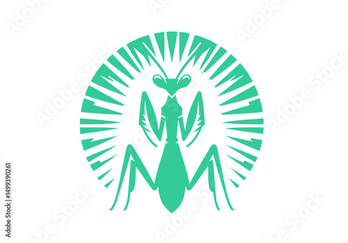 Mantis Flat Illustration Vector Isolated by AZ for Books, Arts, Design and Decoration Graphic Asset