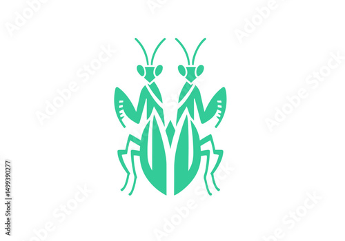 Mantis Flat Illustration Vector Isolated by AZ for Books, Arts, Design and Decoration Graphic Asset