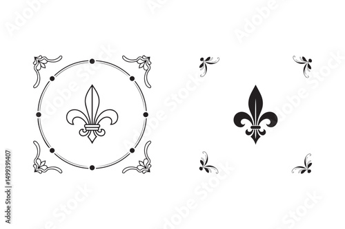 Fleur-de-Lis Vector Design: Elegant Floral Symbol Art