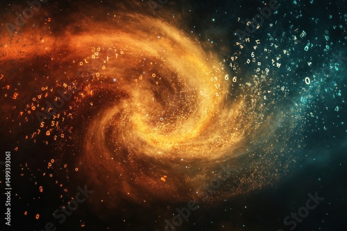 Cosmic spiral nebulae with swirling numbers